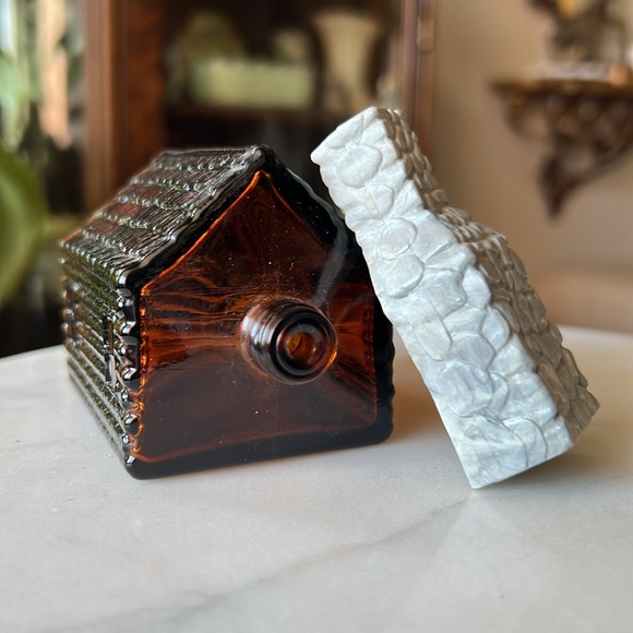 Vintage Avon Homestead Decanter Deep Woods After Shave Cologne Glass Bottle 1970 - Picture 11 of 11